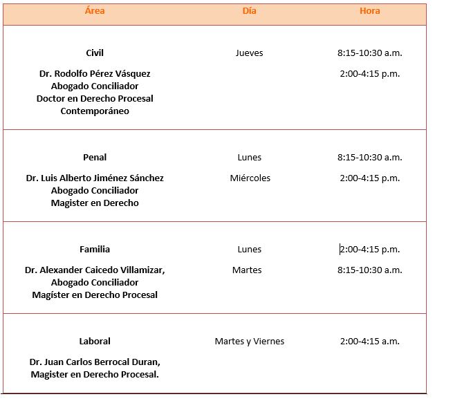 Horario de atención