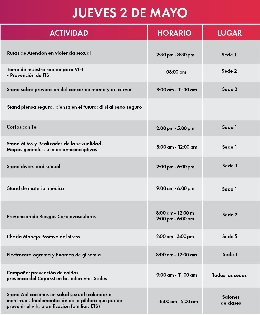 Semana de la salud agenda cartagena 4