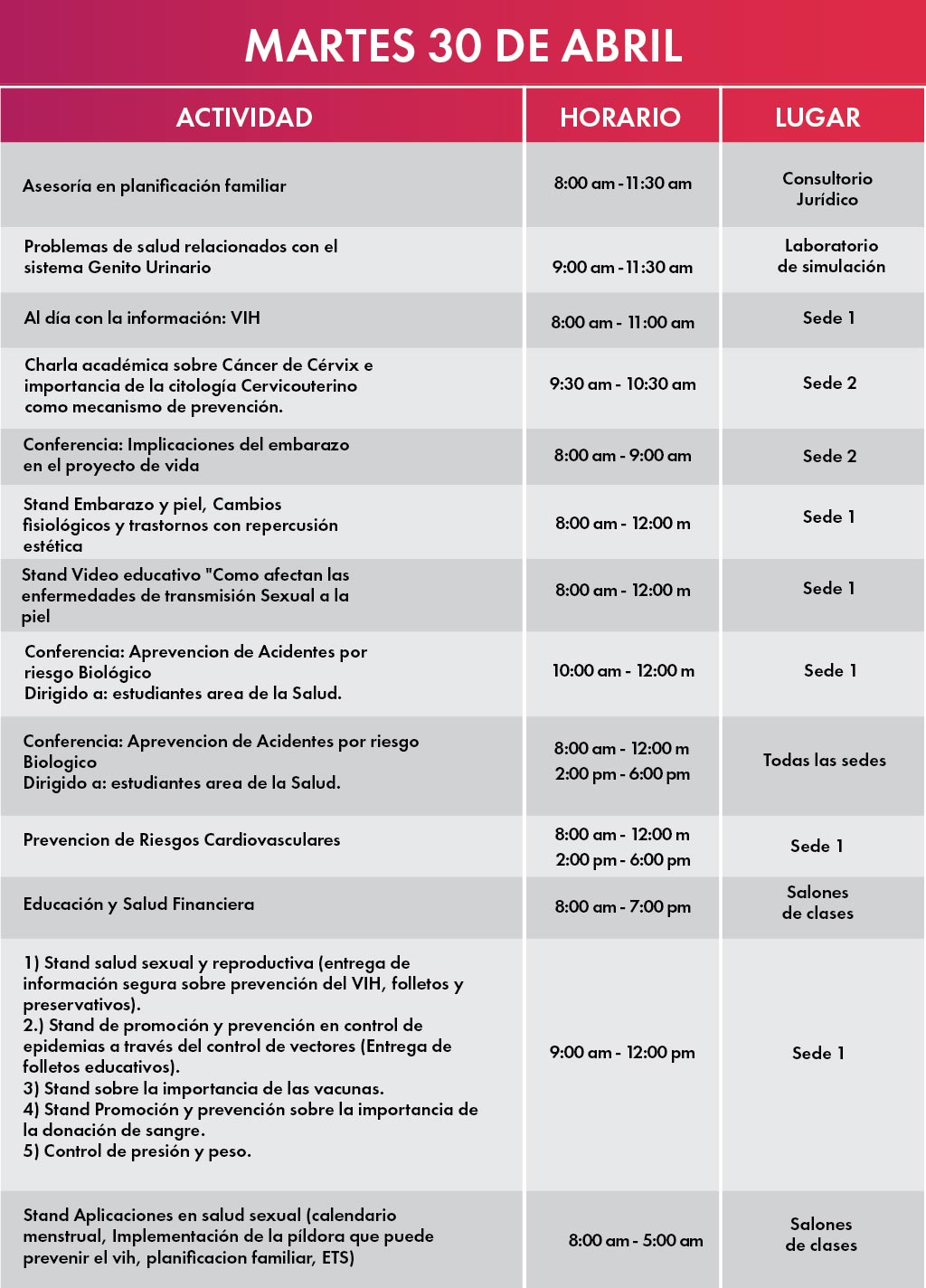 semana de la salud cartagena agenda 3