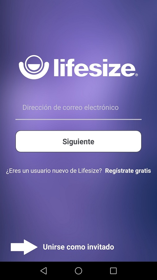 Ingresar a una videoconferencia por LifeSize Movil
